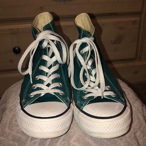 Converse women’s 8 men’s 6. In turquoise green
